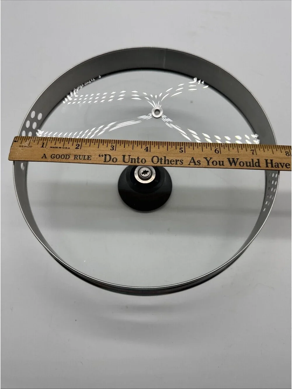 T-Fal Replacement Lid Vented Strainer Glass 8 Inch Outer Diameter, 7 3/4 Inner
